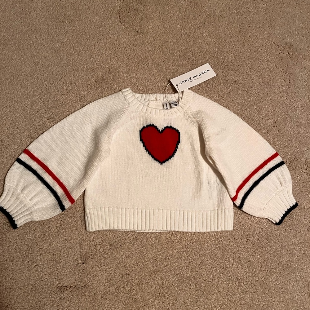 Janie and Jack baby girl heart sweater